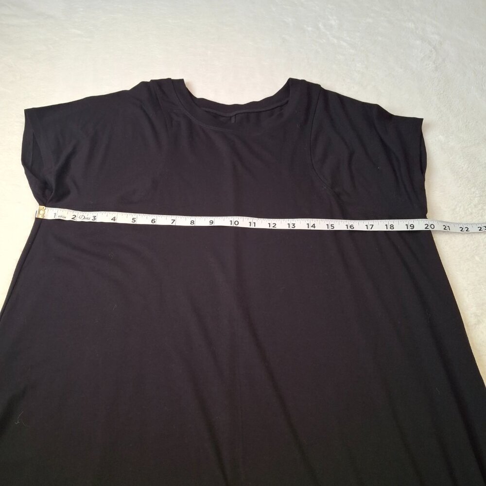 Halara Jersey Knit Dress Sz L Midi Pockets Neutral Minimalist Athleisure - Picture 13 of 15